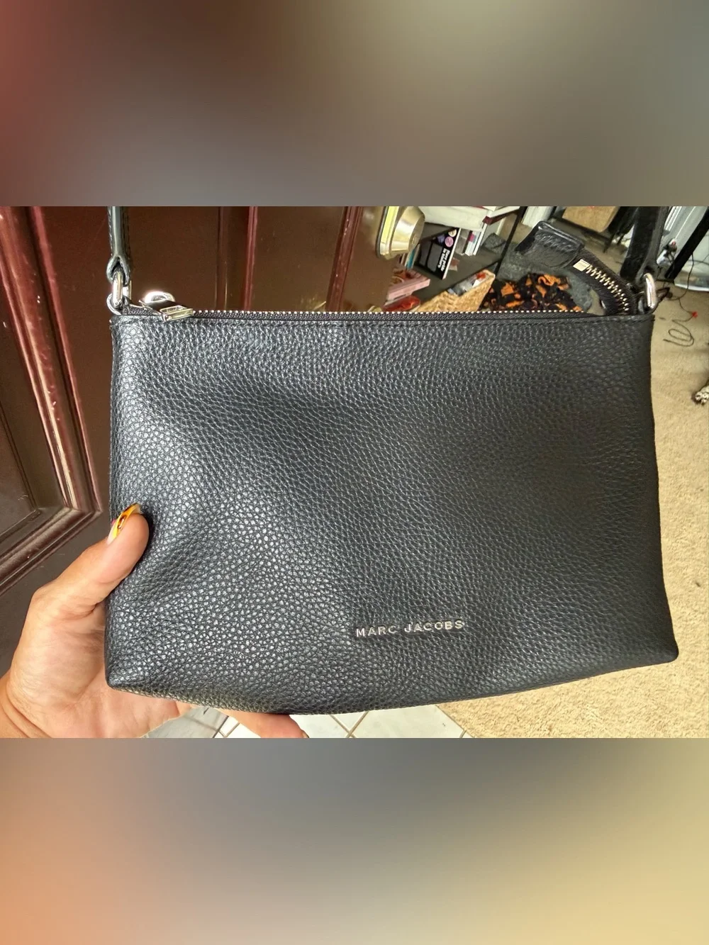 Marc Jacobs The Cosmo Black Leather Crossbody Bag